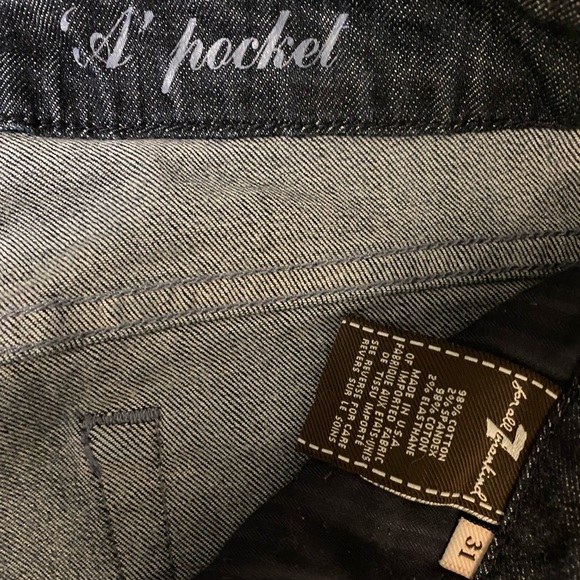 7 for all Mankind - “A” Pocket Jeans - Dark Wash - Size 31 - Picture 6 of 7